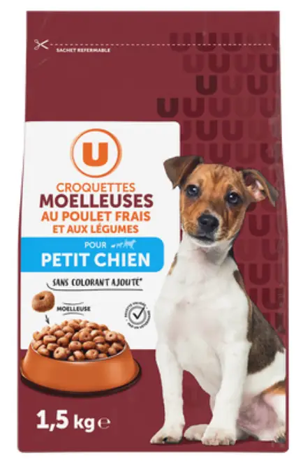 U Croquettes pour petit chien moelleuses poulet frais & légumes