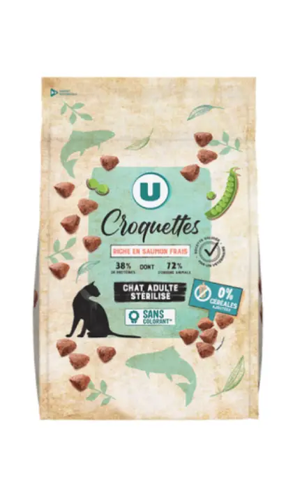U Croquettes sans céréales riche en saumon frais