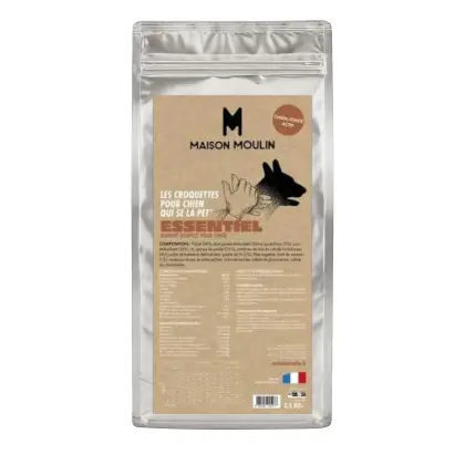 Maison Moulin Croquettes ESSENTIEL Chien Actif ou Chiot au Poulet Frais
