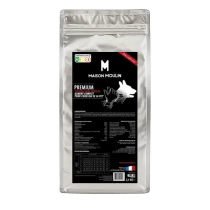 Maison Moulin Croquettes PREMIUM Sans Céréales et Sans Légumineuses Chien Actif/Chiot