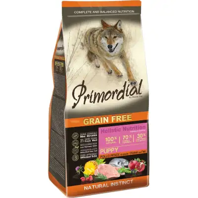 PRIMORDIAL Croquettes au poulet et poisson de mer pour chiot petite race